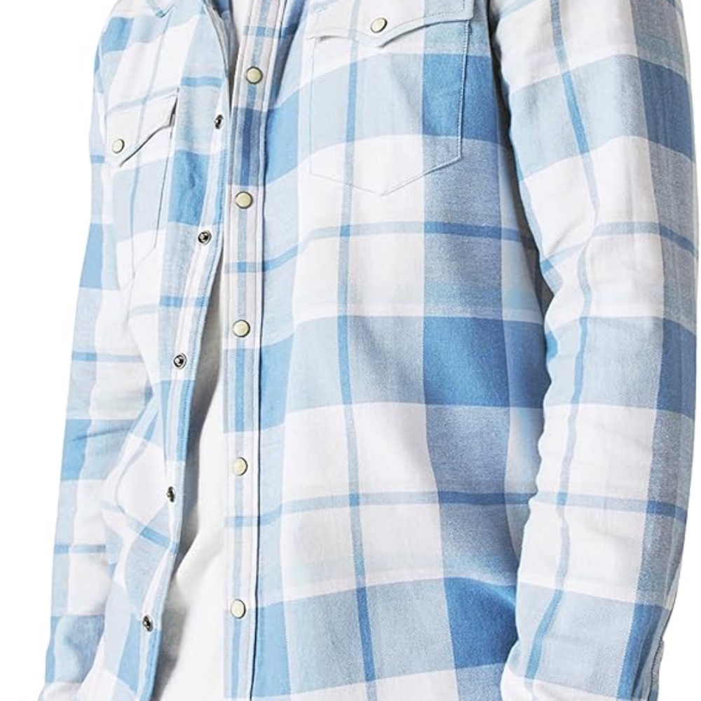 Stretch Grom Plaid Western Long Sleeve Shirt